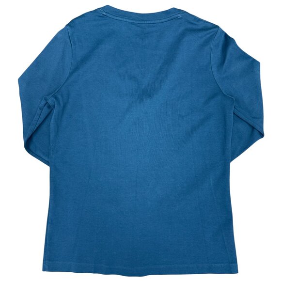 Women's L.L. BEAN Cardigan Sweater Cotton V-Neck Button Indigo Blue- Size S - Picture 2 of 7